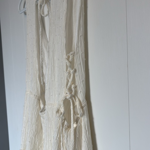 12th Tribe Cream Mini Boho Dress medium - Picture 3 of 3